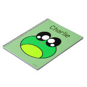 Kawaii Green Frog Niedlich Notizblock (Linke Seite)