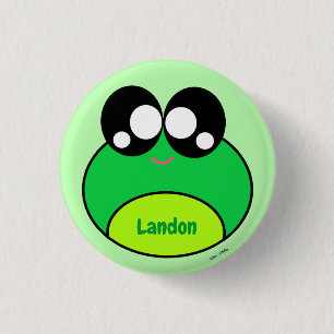 Kawaii Green Frosch Niedlich Button