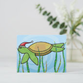 Kawaii Green Sea Turtle Weihnachten (Stehend Vorderseite)