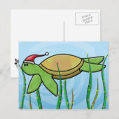 Kawaii Green Sea Turtle Weihnachten (Vorne/Hinten)