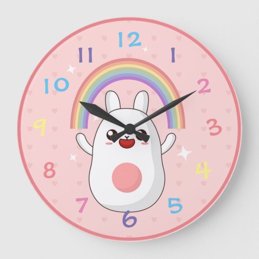 Kawaii Große Wanduhr (Vorderseite)
