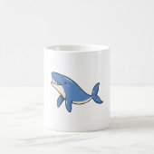 Kawaii Großer Blauer Wal Kaffeetasse (Mittel)