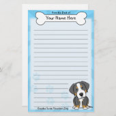 Kawaii größeres Schweizer Gebirgshundebriefpapier Briefpapier (Vorne/Hinten)