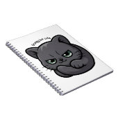Kawaii Grumpy Cat for Notes and Doodles Notizblock (Rechte Seite)