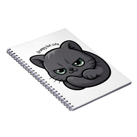Kawaii Grumpy Cat for Notes and Doodles Notizblock (Rechte Seite)