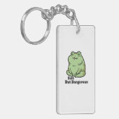 Kawaii Grumpy Frosch-Schlüsselanhänger Schlüsselanhänger (Vorderseite links)