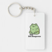 Kawaii Grumpy Frosch-Schlüsselanhänger Schlüsselanhänger (Vorderseite)