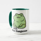Kawaii Grumpy Frosch Tasse (Vorderseite Links)