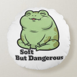 Kawaii Grumpy Froschkissen Rundes Kissen
