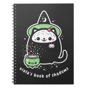 Kawaii Grunge Book of Shadows with Witch Kitty Notizblock