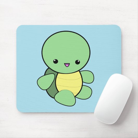 Kawaii-Grünschildkröte Mousepad (Mit Mouse)