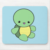 Kawaii-Grünschildkröte Mousepad (Vorne)