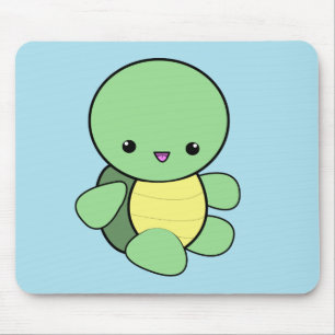 Kawaii-Grünschildkröte Mousepad