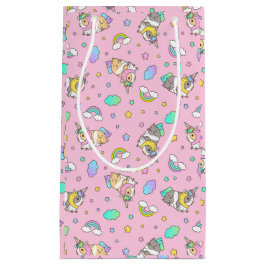 Kawaii Guinea Pig Unicorn Muster in Rosa Kleine Geschenktüte