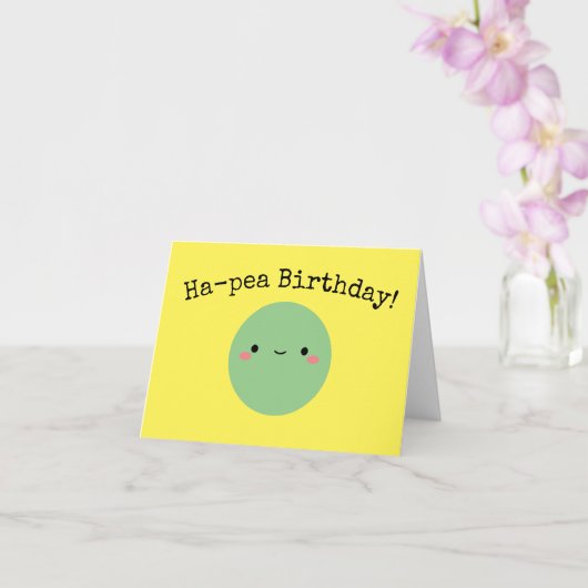 Kawaii Ha-pea Birthday | Karte (Orchidee)