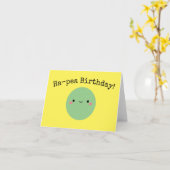 Kawaii Ha-pea Birthday | Karte (Gelbe Blume)