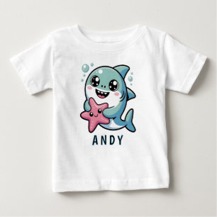 Kawaii Hai und Starfish Beste Freunde Baby T-shirt
