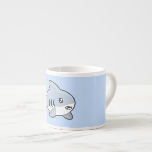 Kawaii Haifisch Espressotasse (Vorderseite Rechts)