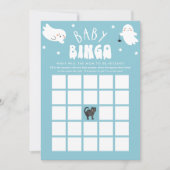 Kawaii Halloween Baby Shower Bingo Game Card Einladung (Vorderseite)