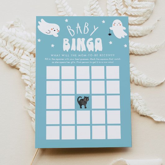 Kawaii Halloween Baby Shower Bingo Game Card Einladung