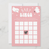 Kawaii Halloween Baby Shower Bingo Game Card Einladung (Rückseite)