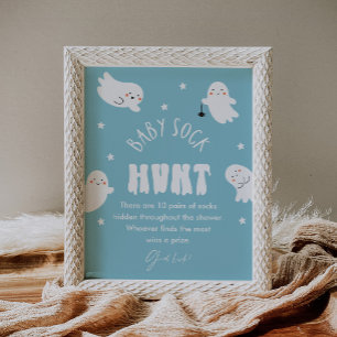 Kawaii Halloween Baby Sock Hunt Baby Shooting Schi Poster