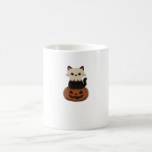 Kawaii Halloween Cat and pumpkin Oversized T-Shirt Kaffeetasse (Mittel)