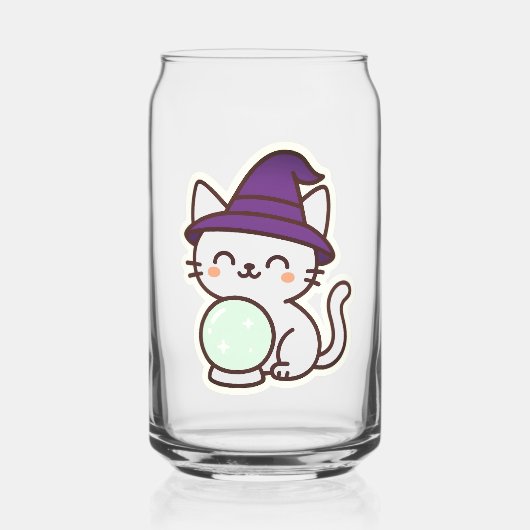 Kawaii Halloween Cat - Magische und Adorable Spook Dosenglas (Vorderseite)