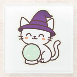 Kawaii Halloween Cat - Magische und Adorable Spook Glasuntersetzer