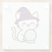 Kawaii Halloween Cat - Magische und Adorable Spook Glasuntersetzer (Rückseite)