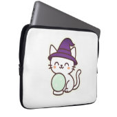 Kawaii Halloween Cat - Magische und Adorable Spook Laptopschutzhülle (Vorne Rechts)