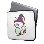 Kawaii Halloween Cat - Magische und Adorable Spook Laptopschutzhülle (Vorderseite Links)