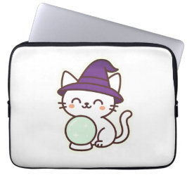 Kawaii Halloween Cat - Magische und Adorable Spook Laptopschutzhülle