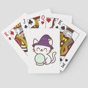 Kawaii Halloween Cat - Magische und Adorable Spook Spielkarten