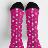 Kawaii Halloween Cat Pattern Socken (Oben)