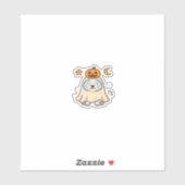 Kawaii Halloween Dog � Pumpkin Ghost Puppy Sticker (Blatt)