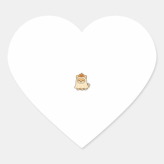 Kawaii Halloween Dog � Pumpkin Ghost Puppy Sticker (Vorderseite)