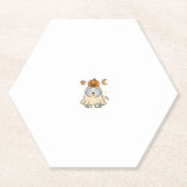 Kawaii Halloween Dog � Pumpkin Ghost Puppy Sticker Untersetzer (Vorderseite)