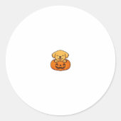 Kawaii Halloween Dog � Pumpkin Puppy Sticker Boxy (Vorderseite)