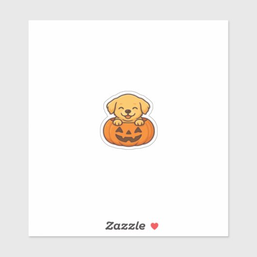 Kawaii Halloween Dog � Pumpkin Puppy Sticker Boxy (Blatt)