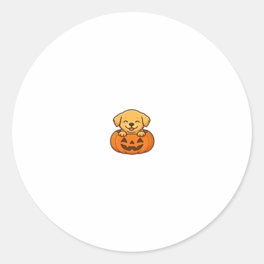 Kawaii Halloween Dog � Pumpkin Puppy Sticker Boxy (Vorderseite)
