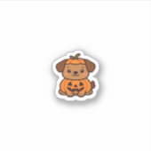 Kawaii Halloween Dog � Pumpkin Puppy Sticker Class (Vorderseite)