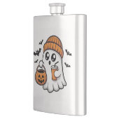 Kawaii Halloween-Geist Orange Mütze Herbstgeist Flachmann (Links)