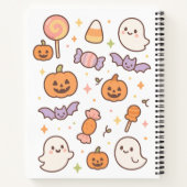 Kawaii Halloween Ghosts & Pumpkins Notizblock (Rückseite)