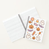 Kawaii Halloween Ghosts & Pumpkins Notizblock (Innenseite)