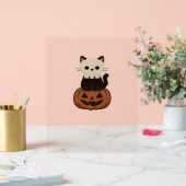Kawaii Halloween Katze und Kürbis Oversifizierter Acrylschild (Hochzeit)