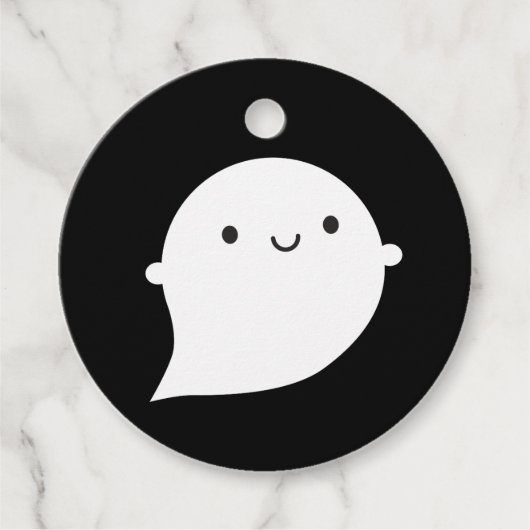 Kawaii Halloween Little Ghost Geschenkanhänger (Vorderseite)
