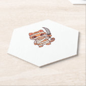 Kawaii Halloween Mummy Cat mit Sword Classic T-Sh Untersetzer (angewinkelt)