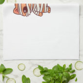 Kawaii Halloween Mummy Cat with Sword Classic T-Sh Geschirrtuch (Gefaltet)