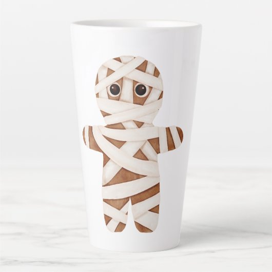 Kawaii Halloween Mummy Decoration Milchtasse (Vorderseite)